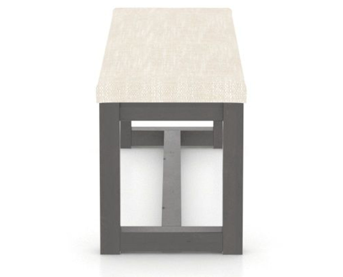 Canadel Loft Upholstered Bench 5070 in FT InsideOut® and 59 Davy's Grey, side view