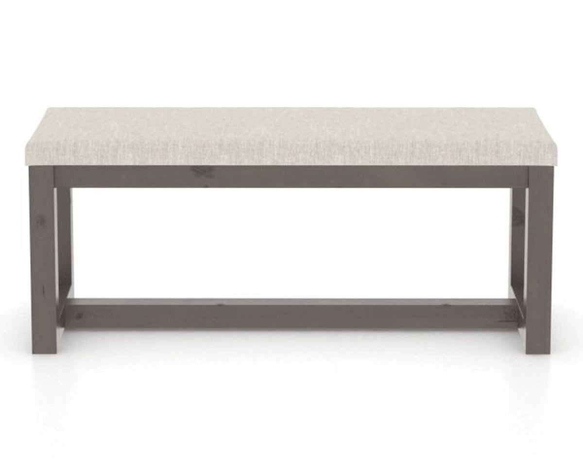 Canadel Loft Upholstered Bench 5070 in TB Fabric and 29 Hazelnut Washed, front view