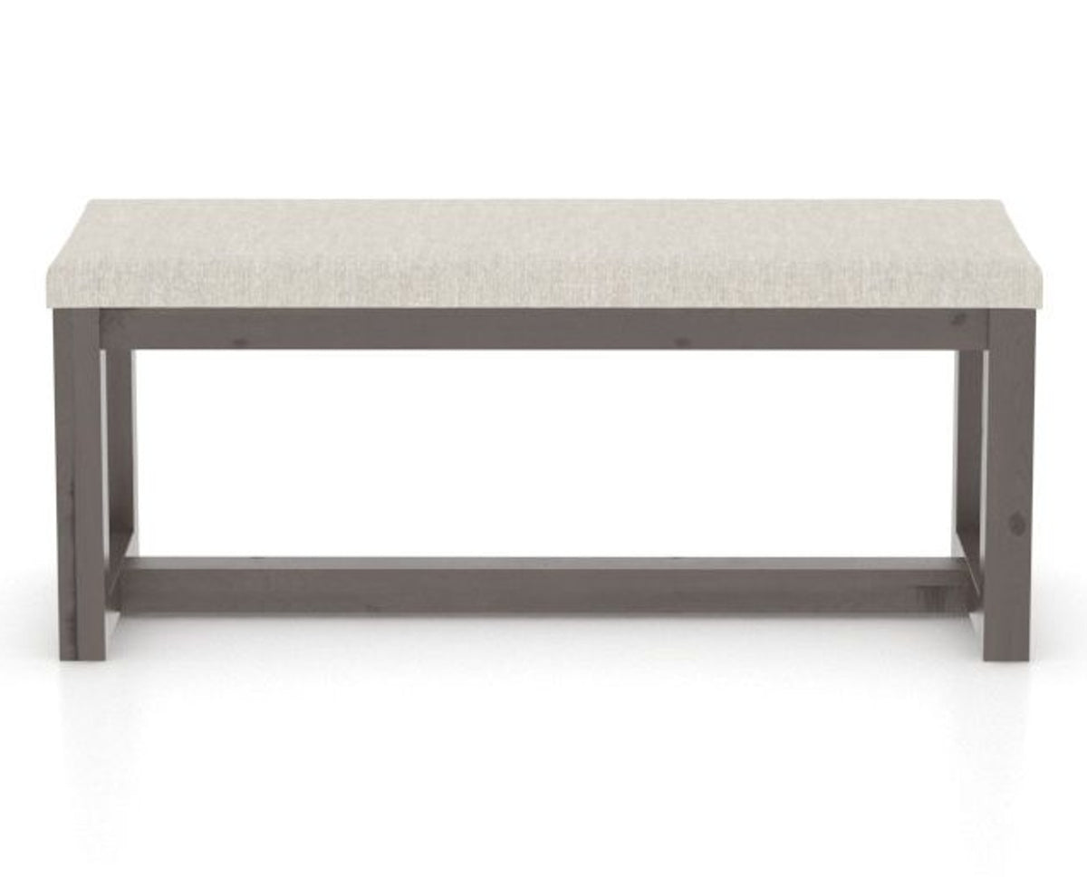 Canadel Loft Upholstered Bench 5070 in TB Fabric and 29 Hazelnut Washed, back view