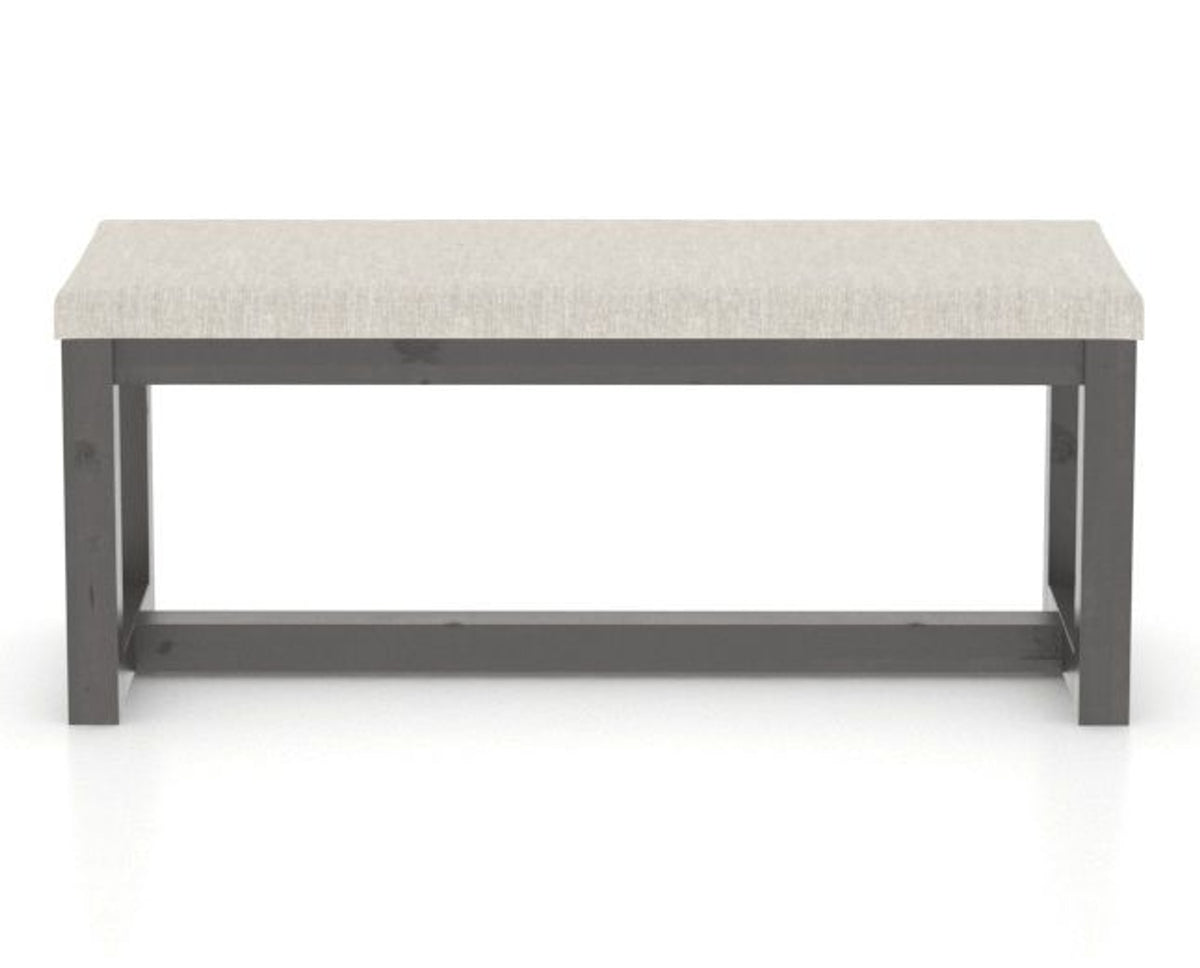 Canadel Loft Upholstered Bench 5070 in TB Fabric and 59 Davy's Grey, front view