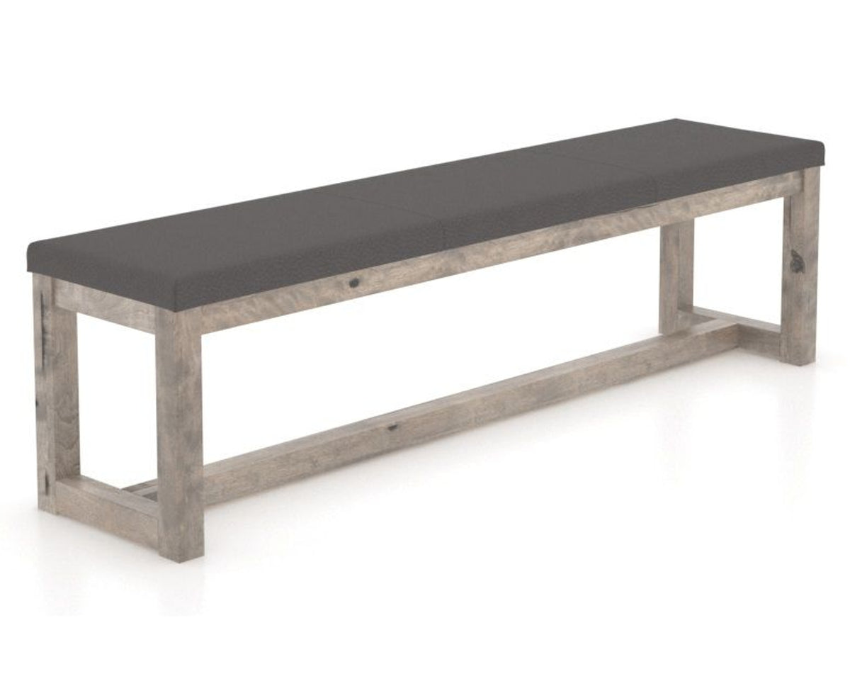 Canadel Loft Upholstered Bench 5070 in 70.5in Length, three-quarter view