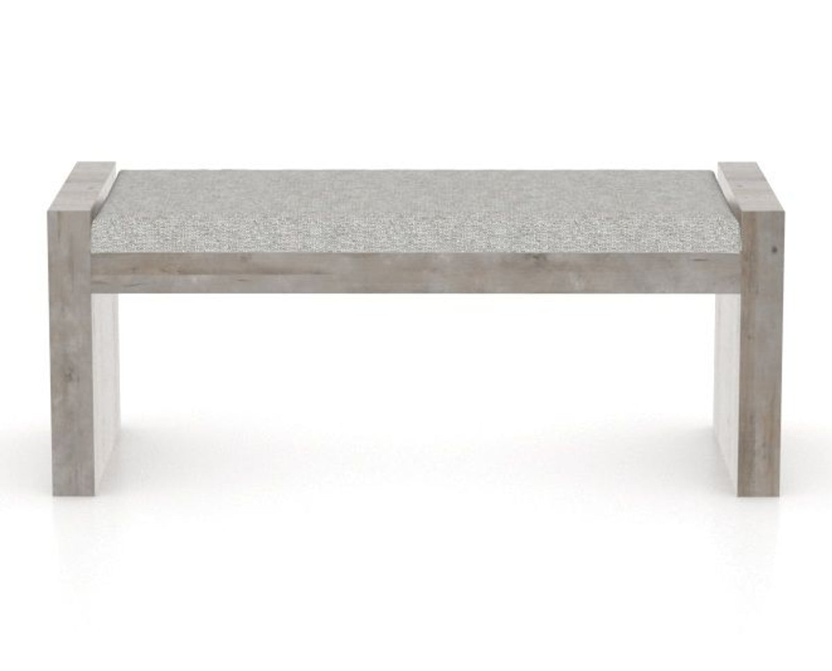 Canadel Loft Upholstered Bench 5073 in 7C Fabric and 08 Shadow, front view