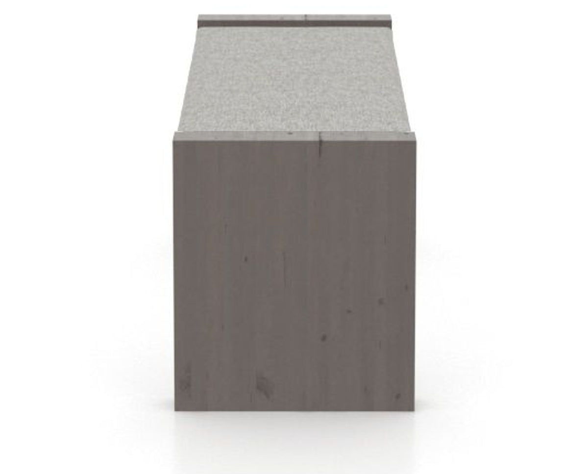 Canadel Loft Upholstered Bench 5073 in 7C Fabric and 29 Hazelnut Washed, side view