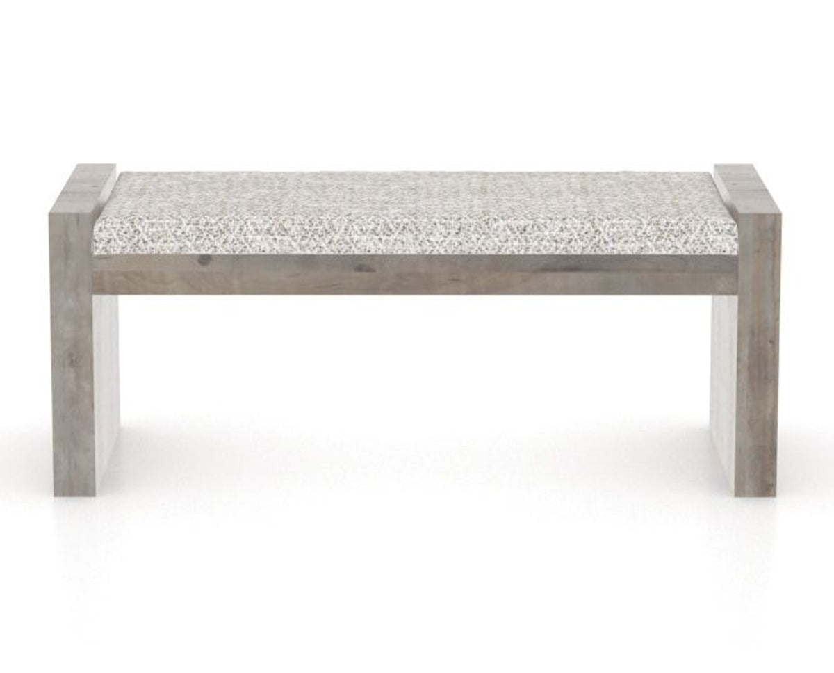 Canadel Loft Upholstered Bench 5073 in FP Crypton® and 08 Shadow, back view