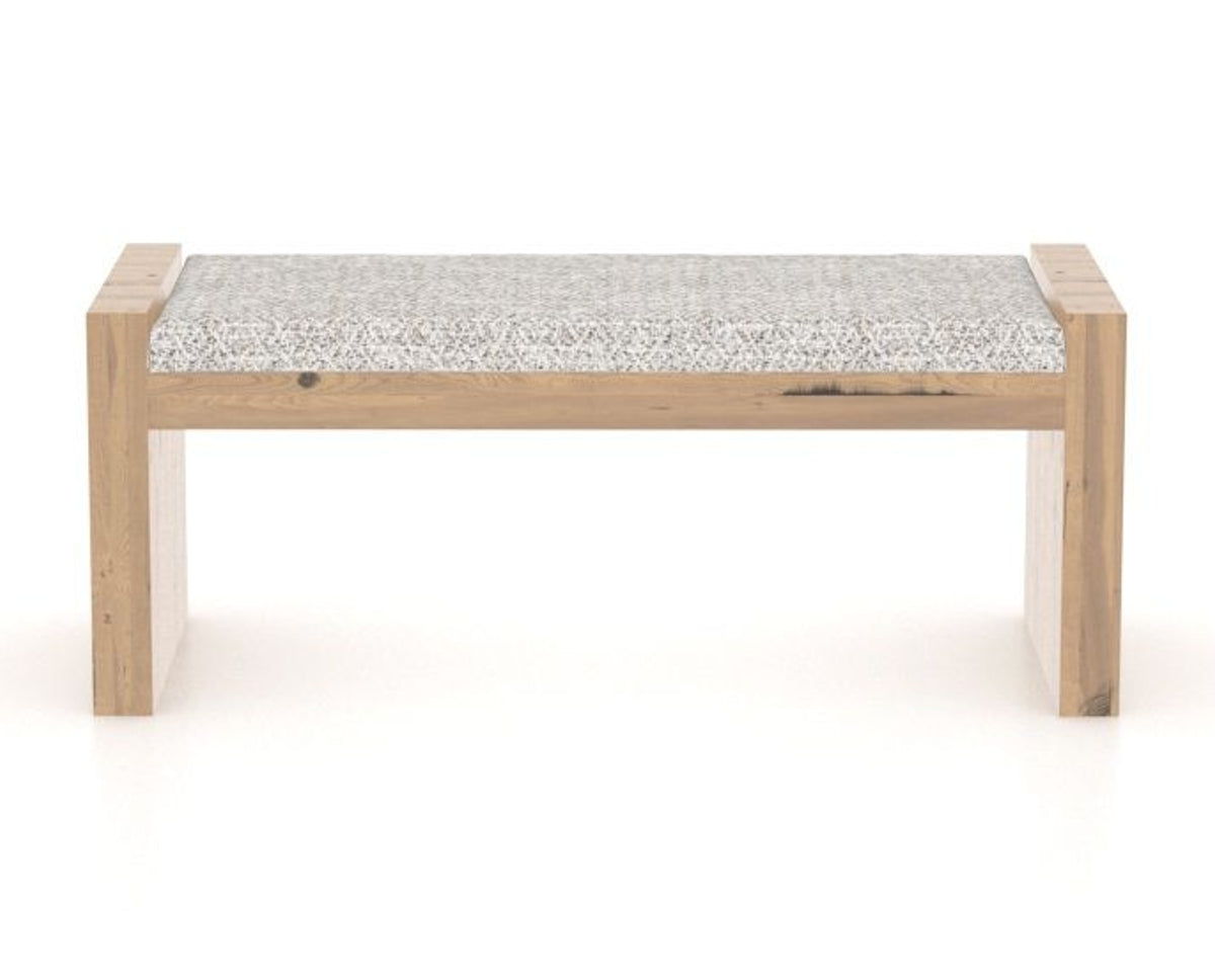 Canadel Loft Upholstered Bench 5073 in FP Crypton® and 20 Caramel Washed, back view