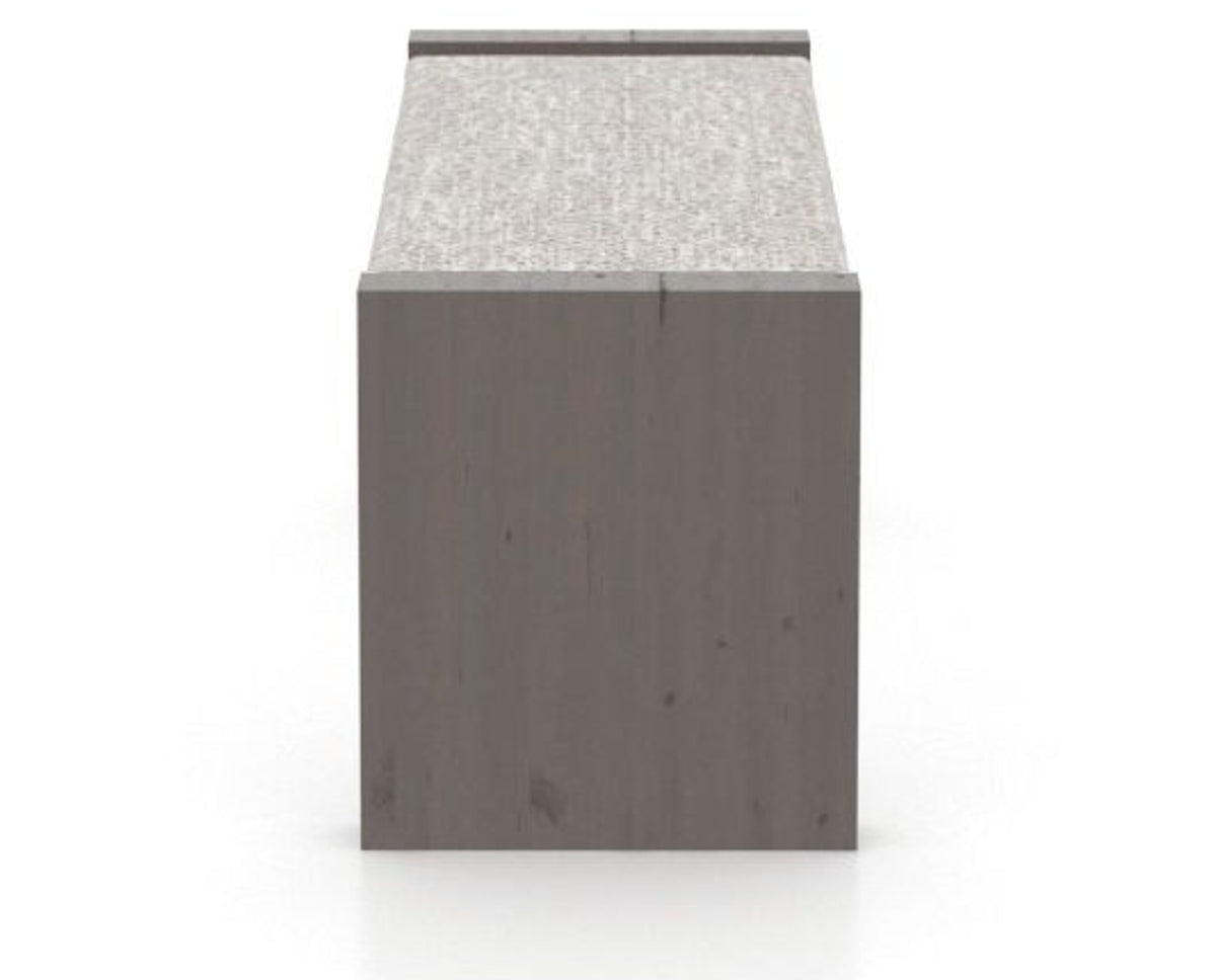 Canadel Loft Upholstered Bench 5073 in FP Crypton® and 29 Hazelnut Washed, side view