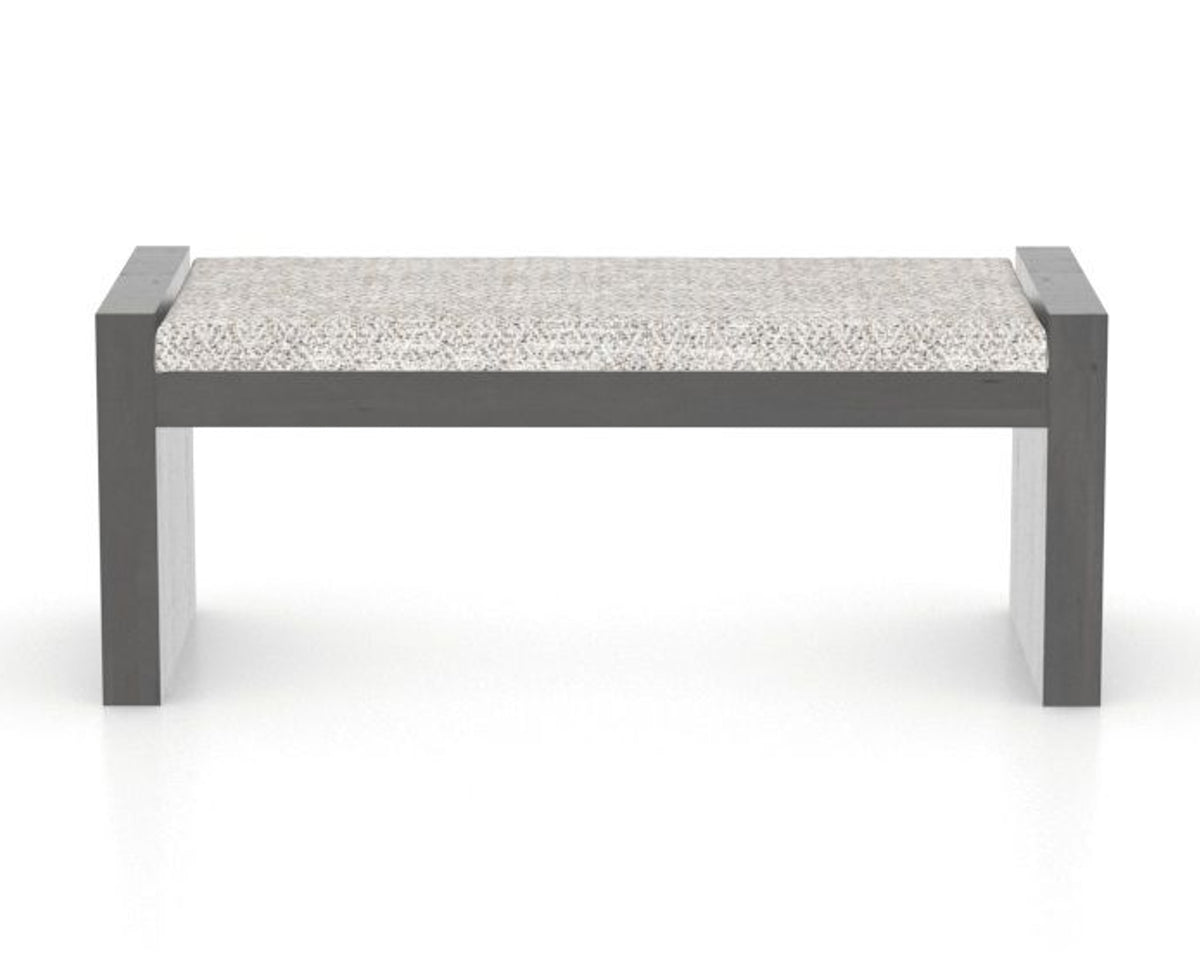 Canadel Loft Upholstered Bench 5073 in FP Crypton® and 59 Davy's Grey, front view