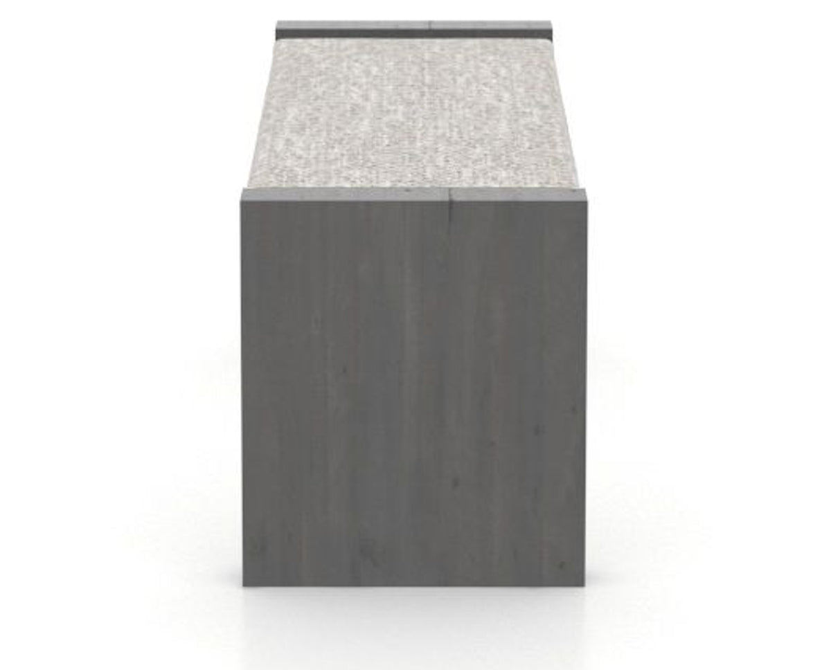 Canadel Loft Upholstered Bench 5073 in FP Crypton® and 59 Davy's Grey, side view