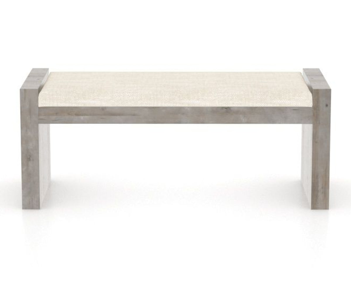 Canadel Loft Upholstered Bench 5073 in FT InsideOut® and 08 Shadow, front view