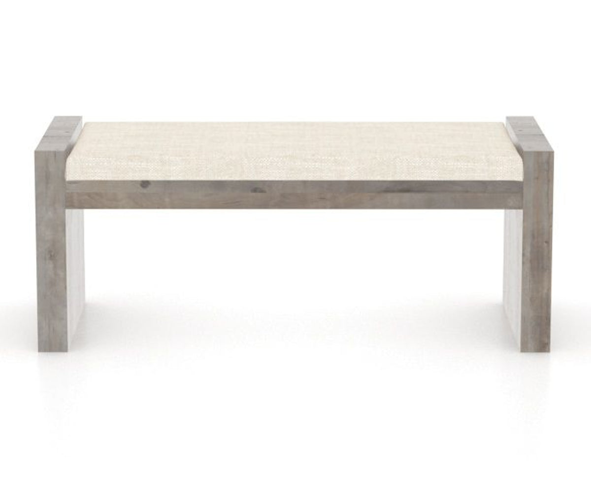Canadel Loft Upholstered Bench 5073 in FT InsideOut® and 08 Shadow, back view