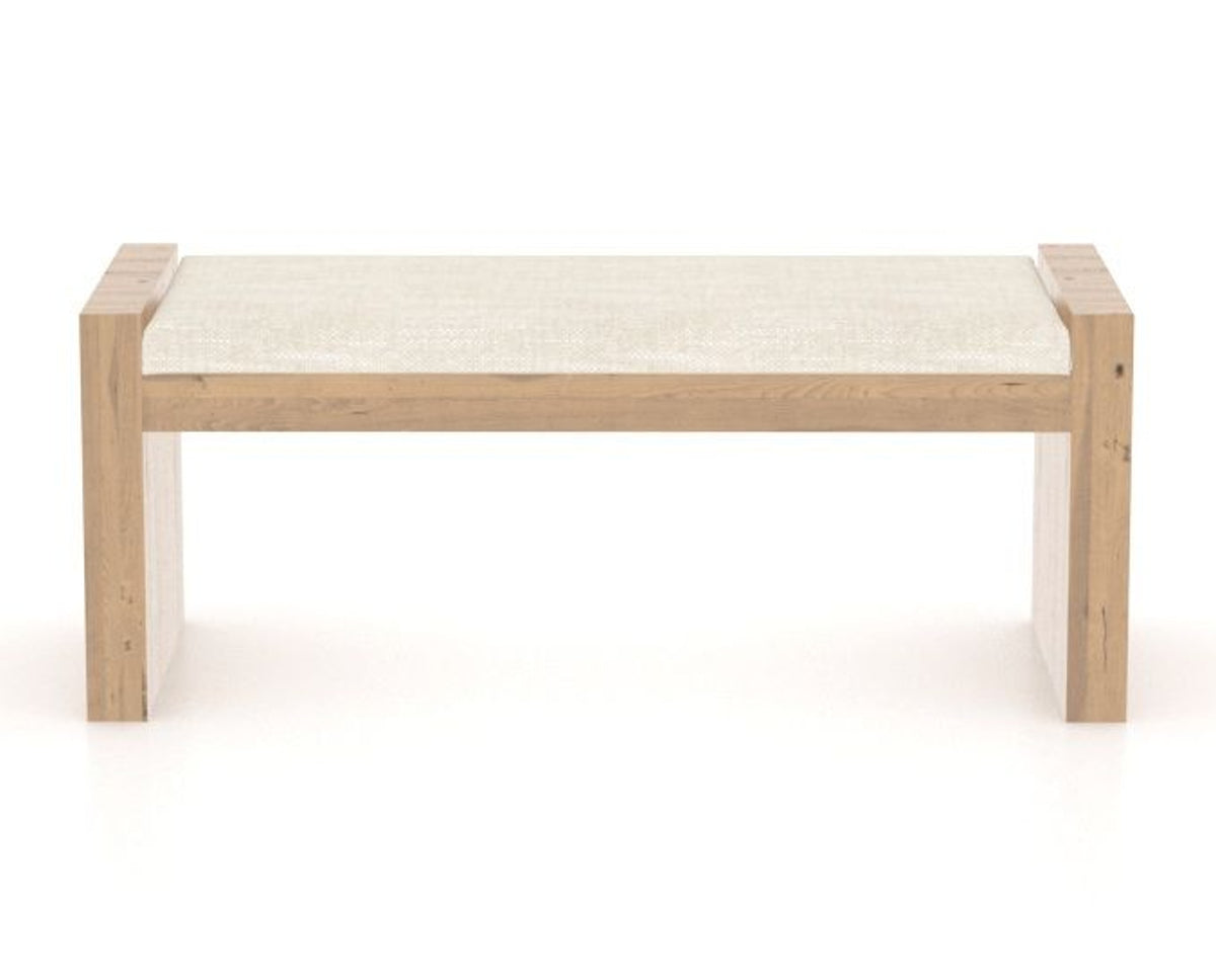 Canadel Loft Upholstered Bench 5073 in FT InsideOut® and 20 Caramel Washed, front view
