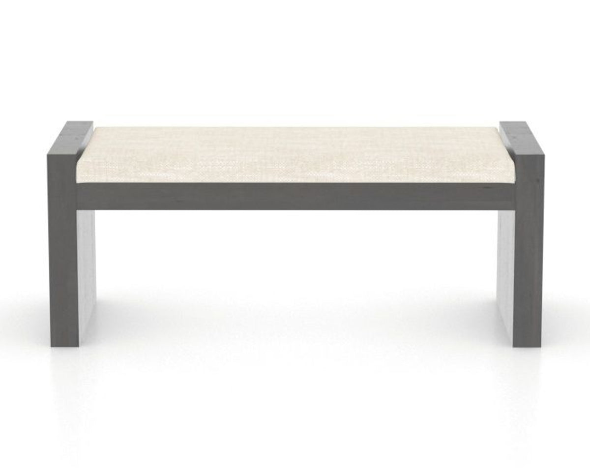 Canadel Loft Upholstered Bench 5073 in FT InsideOut® and 59 Davy's Grey, front view