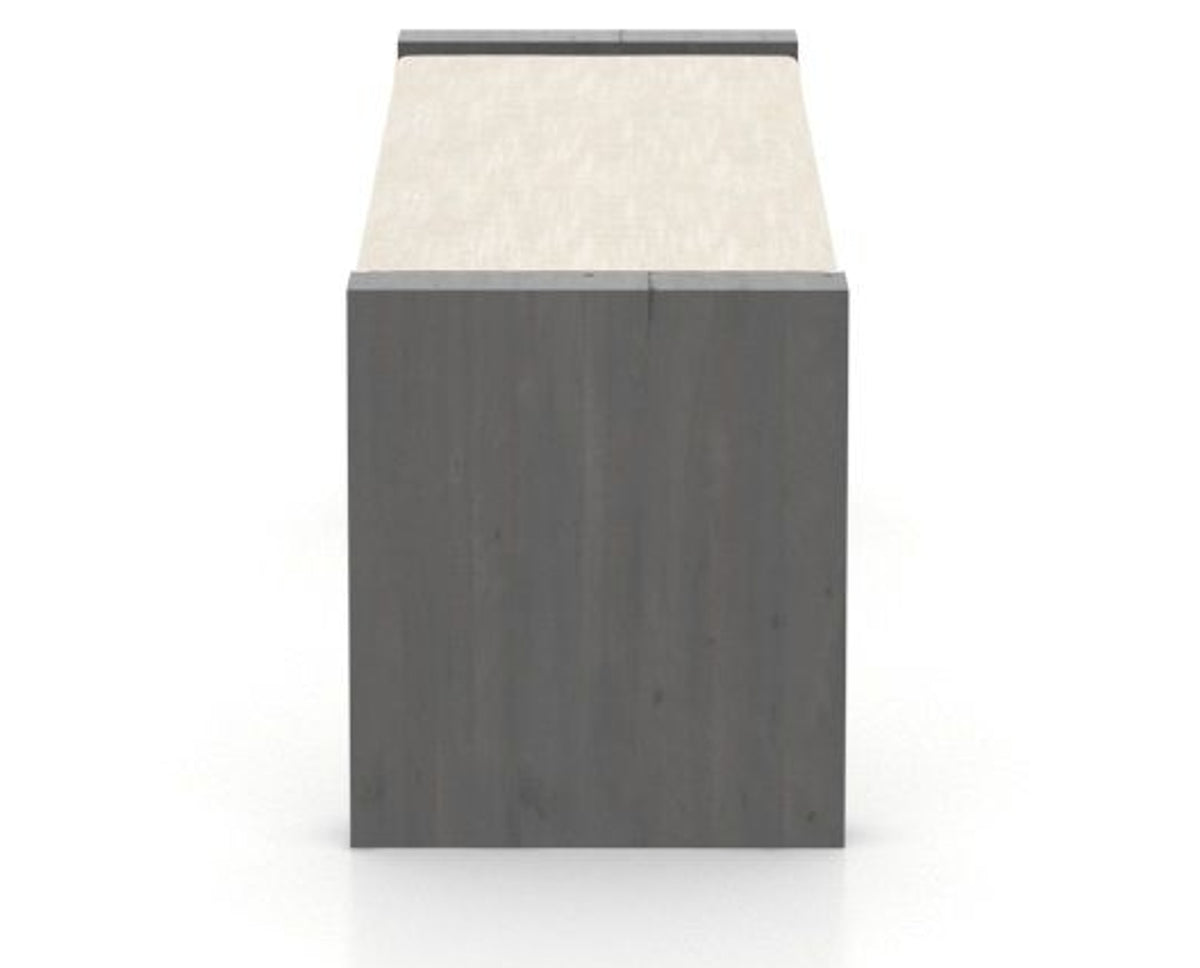 Canadel Loft Upholstered Bench 5073 in FT InsideOut® and 59 Davy's Grey, side view