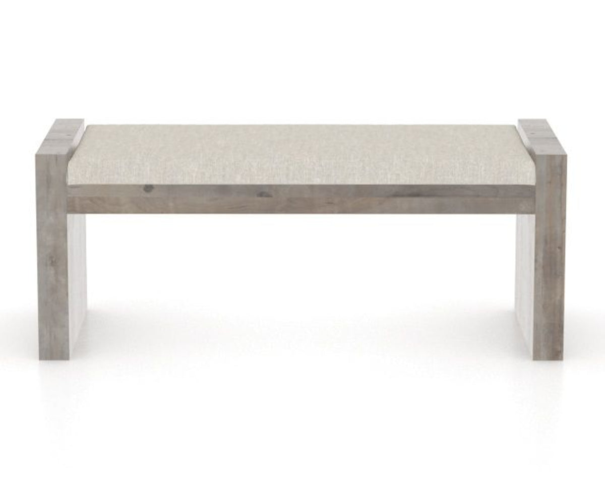 Canadel Loft Upholstered Bench 5073 in TB Fabric and 08 Shadow, back view