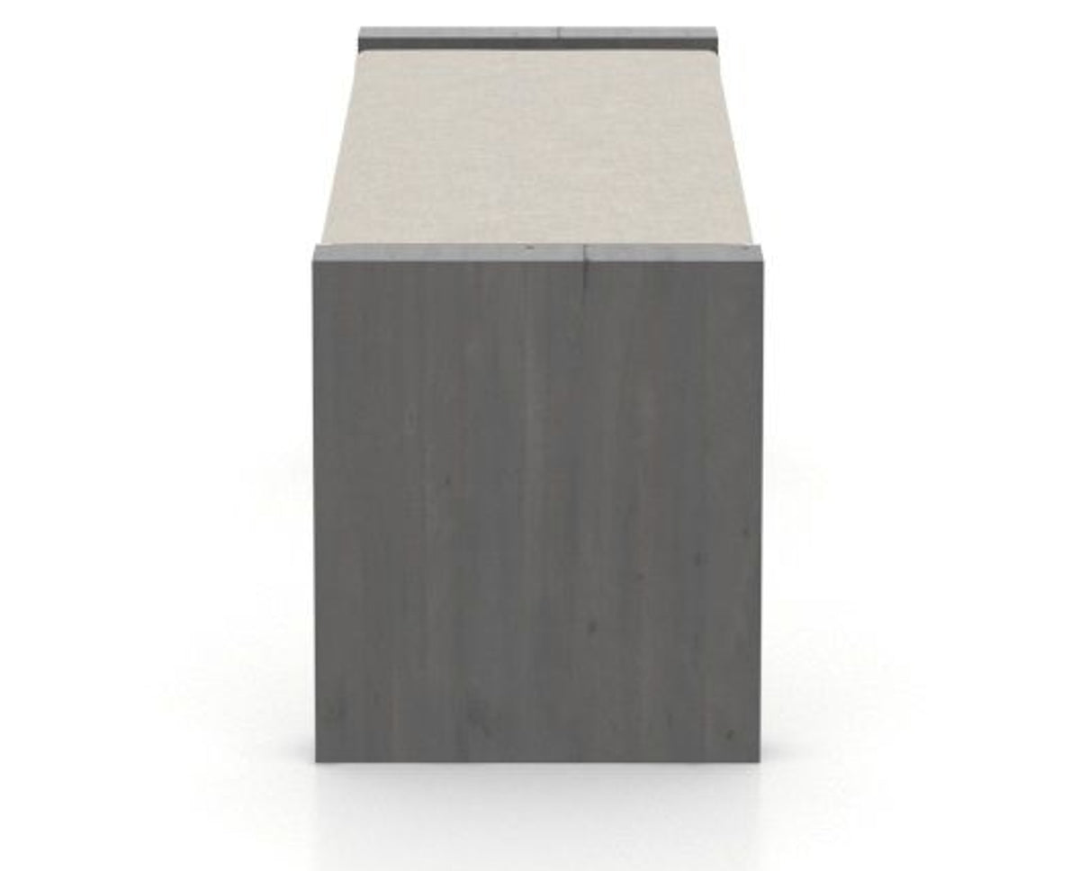 Canadel Loft Upholstered Bench 5073 in TB Fabric and 59 Davy's Grey, side view