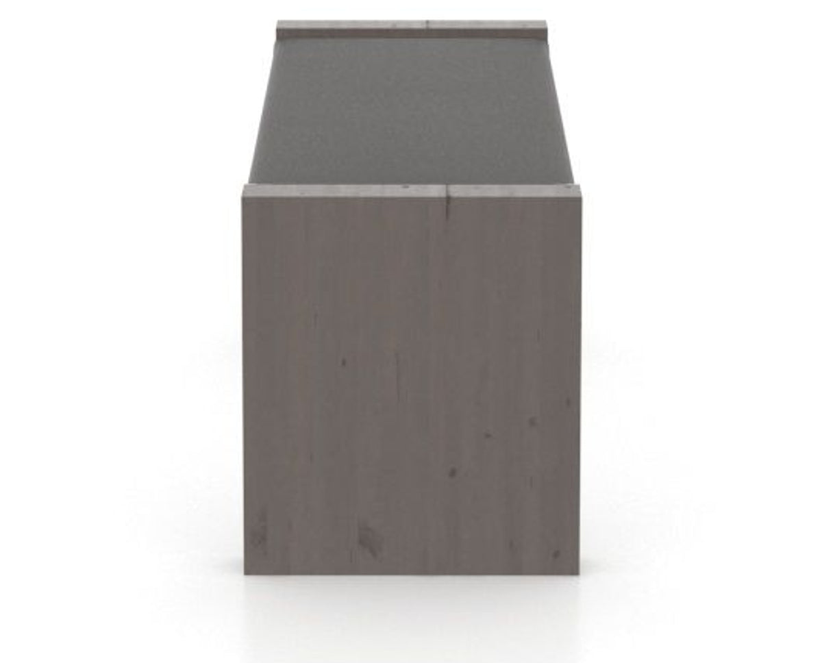 Canadel Loft Upholstered Bench 5073 in XU Faux Leather and 29 Hazelnut Washed, side view