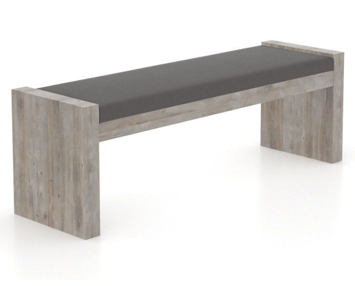 Canadel Loft Upholstered Bench 5073 in 56in Length, three-quarter view