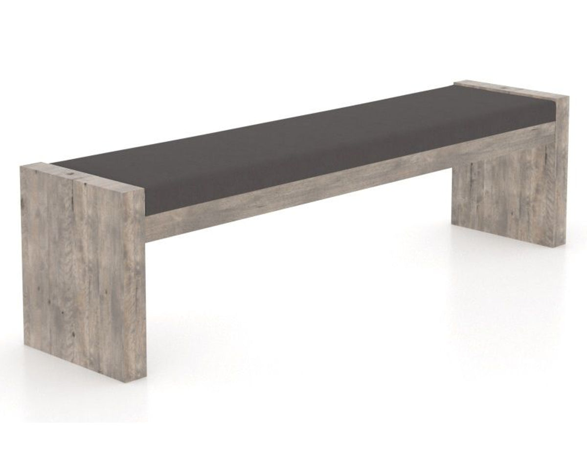 Canadel Loft Upholstered Bench 5073 in 70in Length, three-quarter view