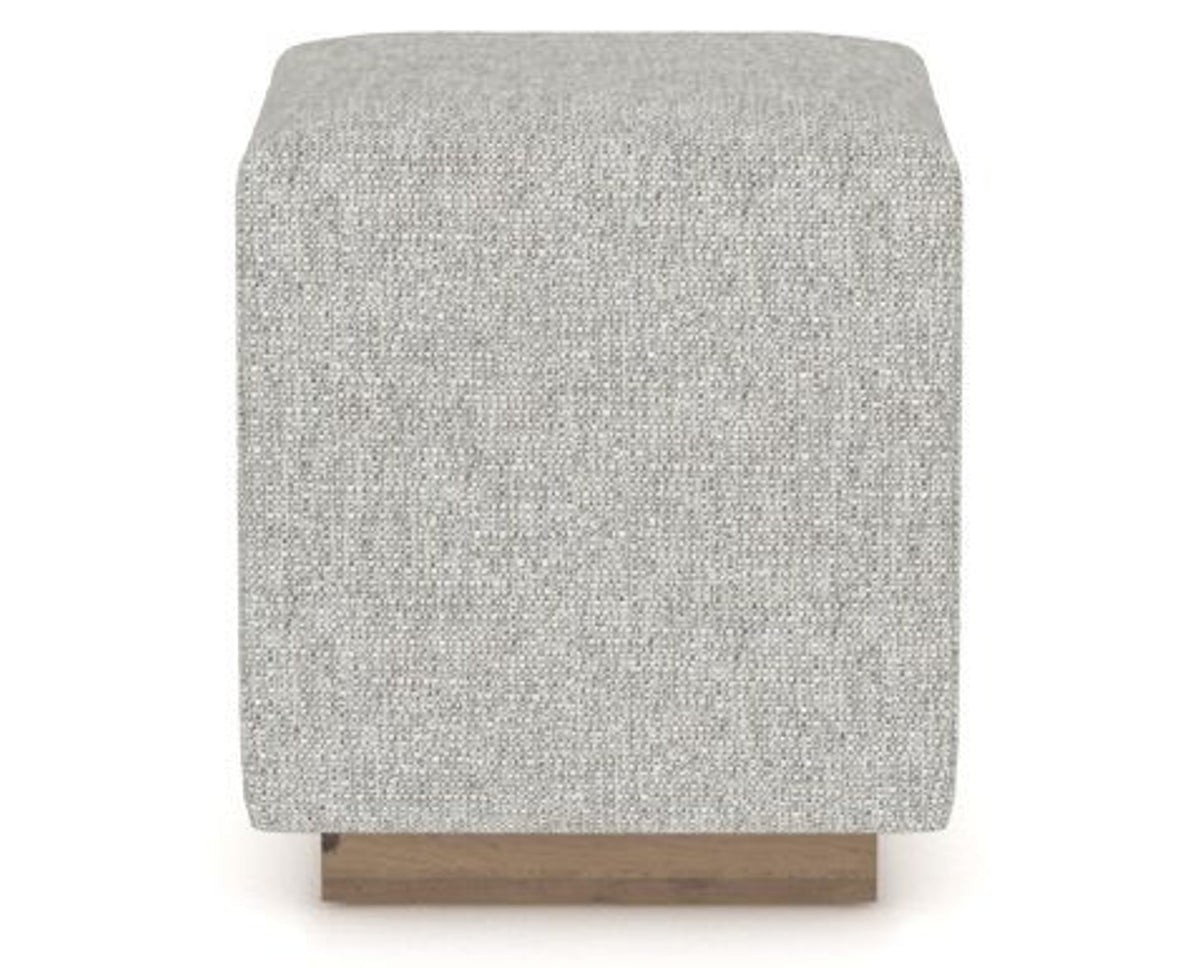 Canadel Loft Upholstered Bench 5169 in 7C Fabric and 25 Pecan Washed, back view