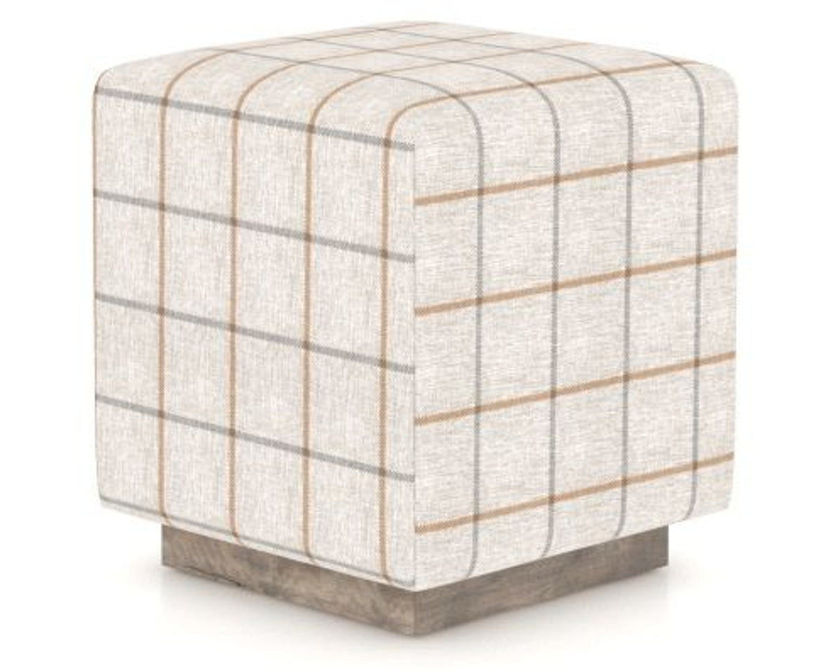 Canadel Loft Upholstered Bench 5169 in OZ Fabric and 08 Shadow, three-quarter view