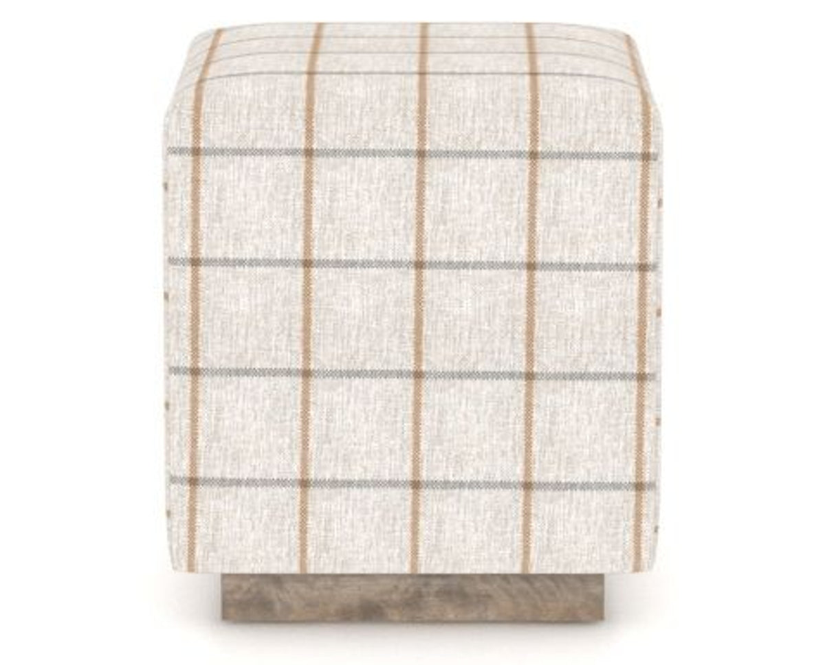 Canadel Loft Upholstered Bench 5169 in OZ Fabric and 08 Shadow, side view