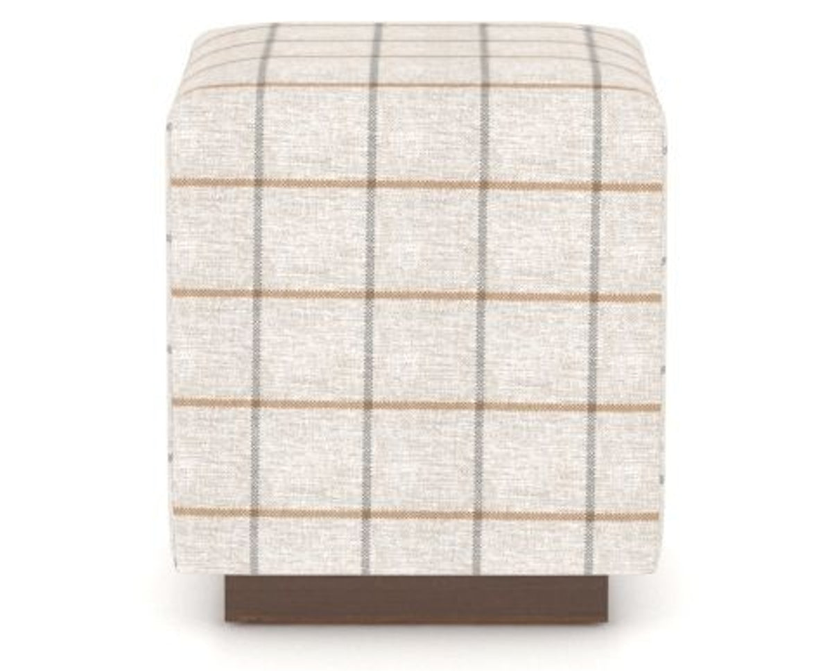 Canadel Loft Upholstered Bench 5169 in OZ Fabric and 19 Cognac Washed, front view
