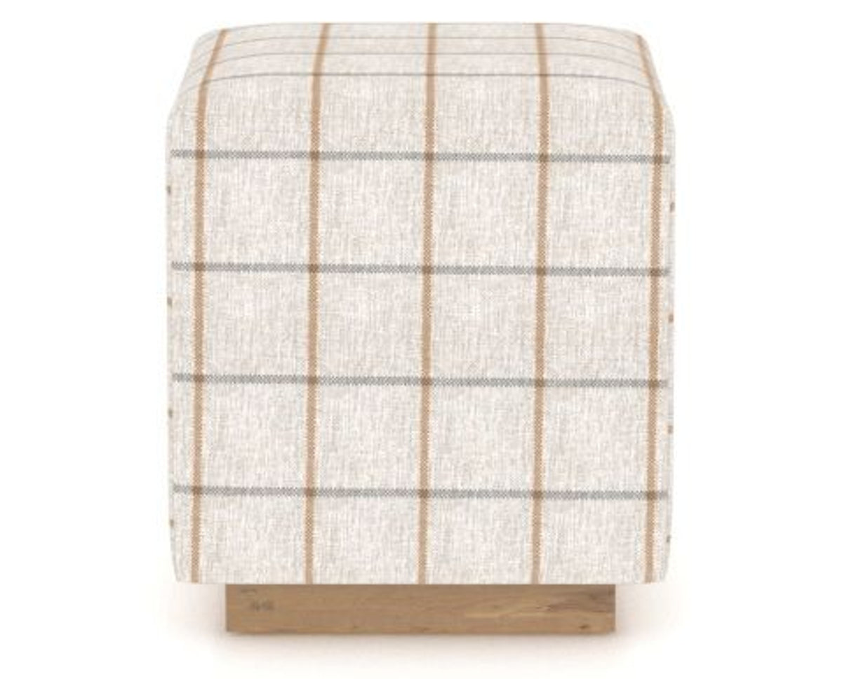 Canadel Loft Upholstered Bench 5169 in OZ Fabric and 20 Caramel Washed, side view