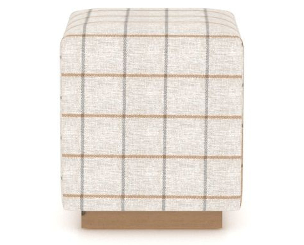Canadel Loft Upholstered Bench 5169 in OZ Fabric and 20 Caramel Washed, back view