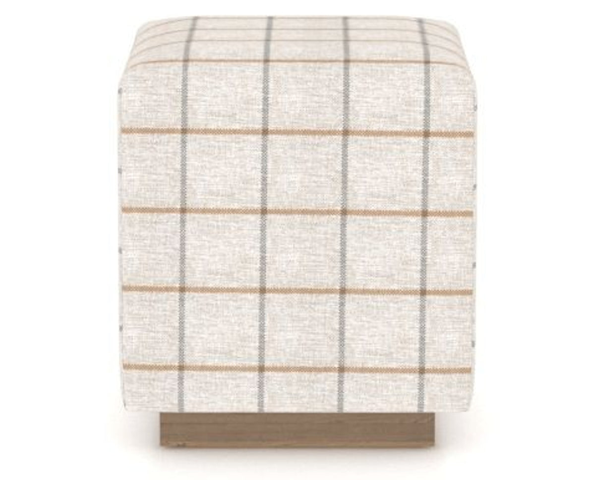 Canadel Loft Upholstered Bench 5169 in OZ Fabric and 25 Pecan Washed, front view
