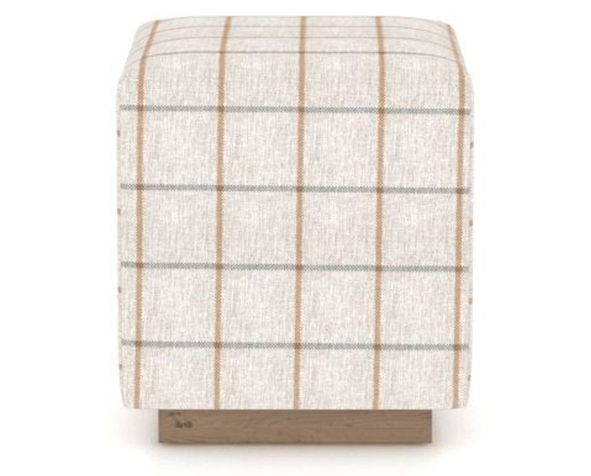 Canadel Loft Upholstered Bench 5169 in OZ Fabric and 25 Pecan Washed, side view