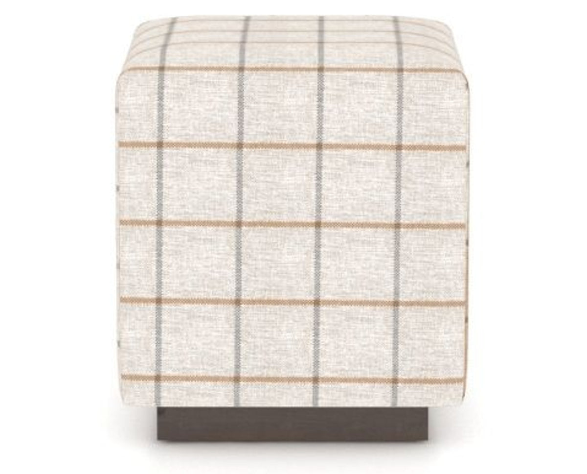 Canadel Loft Upholstered Bench 5169 in OZ Fabric and 29 Hazelnut Washed, back view