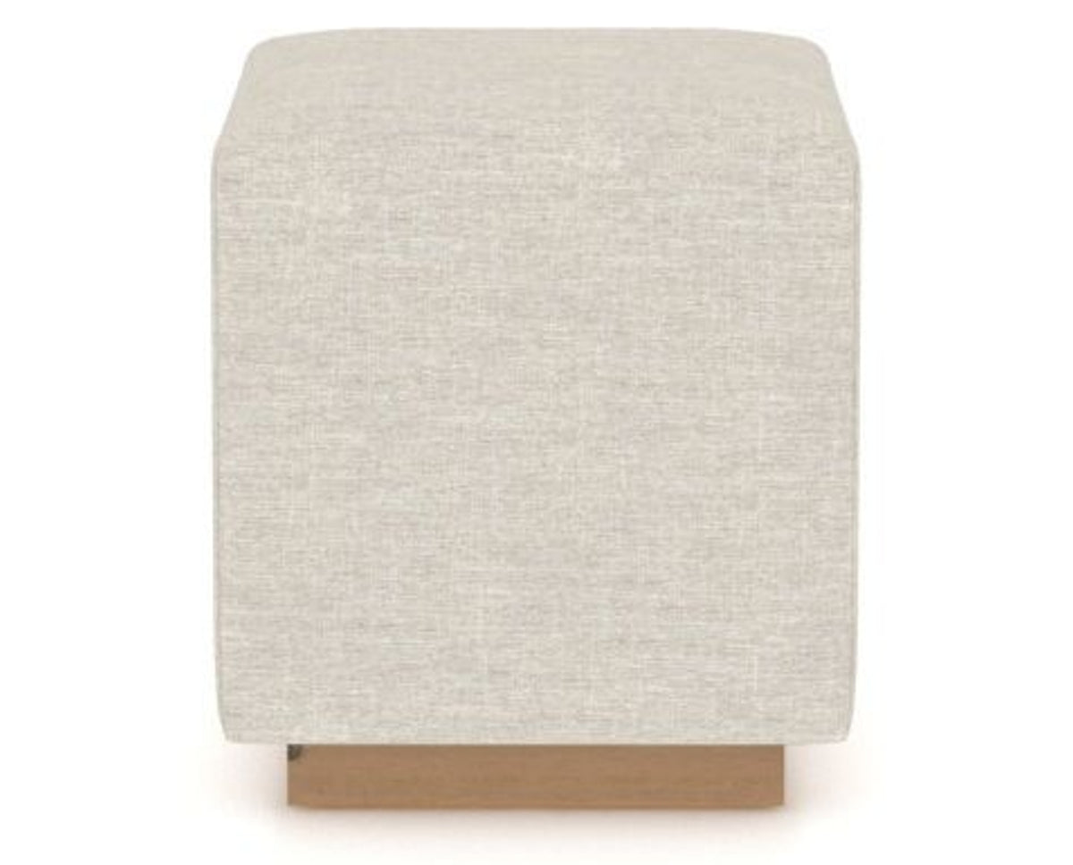 Canadel Loft Upholstered Bench 5169 in TB Fabric and 20 Caramel Washed, back view