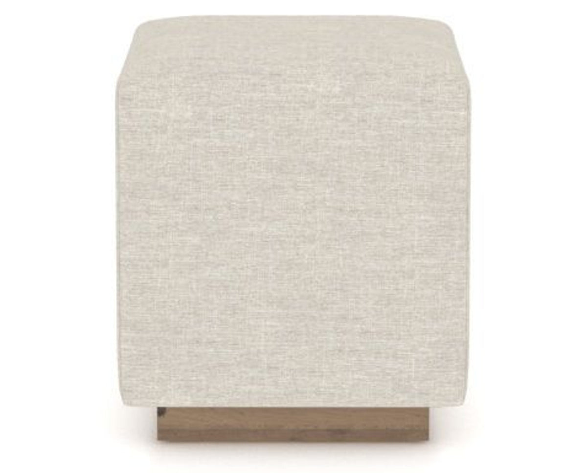 Canadel Loft Upholstered Bench 5169 in TB Fabric and 25 Pecan Washed, back view