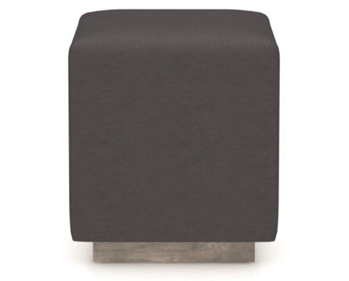 Canadel Loft Upholstered Bench 5169 in Shadow & Faux Leather XU, front view