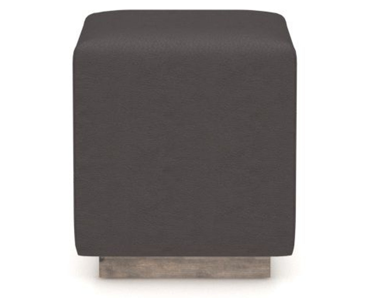 Canadel Loft Upholstered Bench 5169 in Shadow & Faux Leather XU, back view
