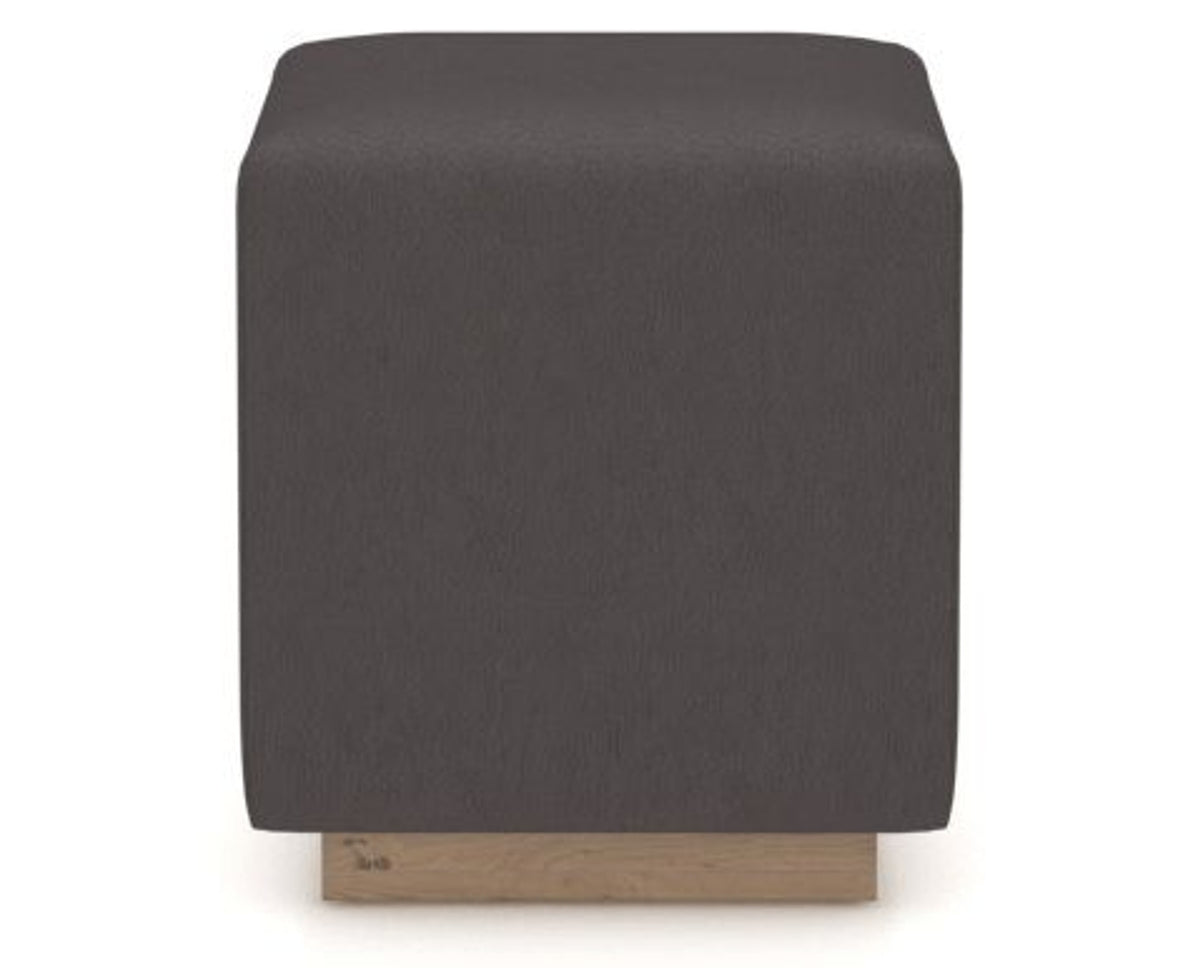 Canadel Loft Upholstered Bench 5169 in XU Faux Leather and 25 Pecan Washed, side view