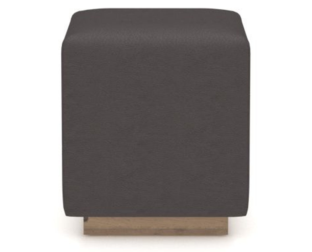 Canadel Loft Upholstered Bench 5169 in XU Faux Leather and 25 Pecan Washed, back view