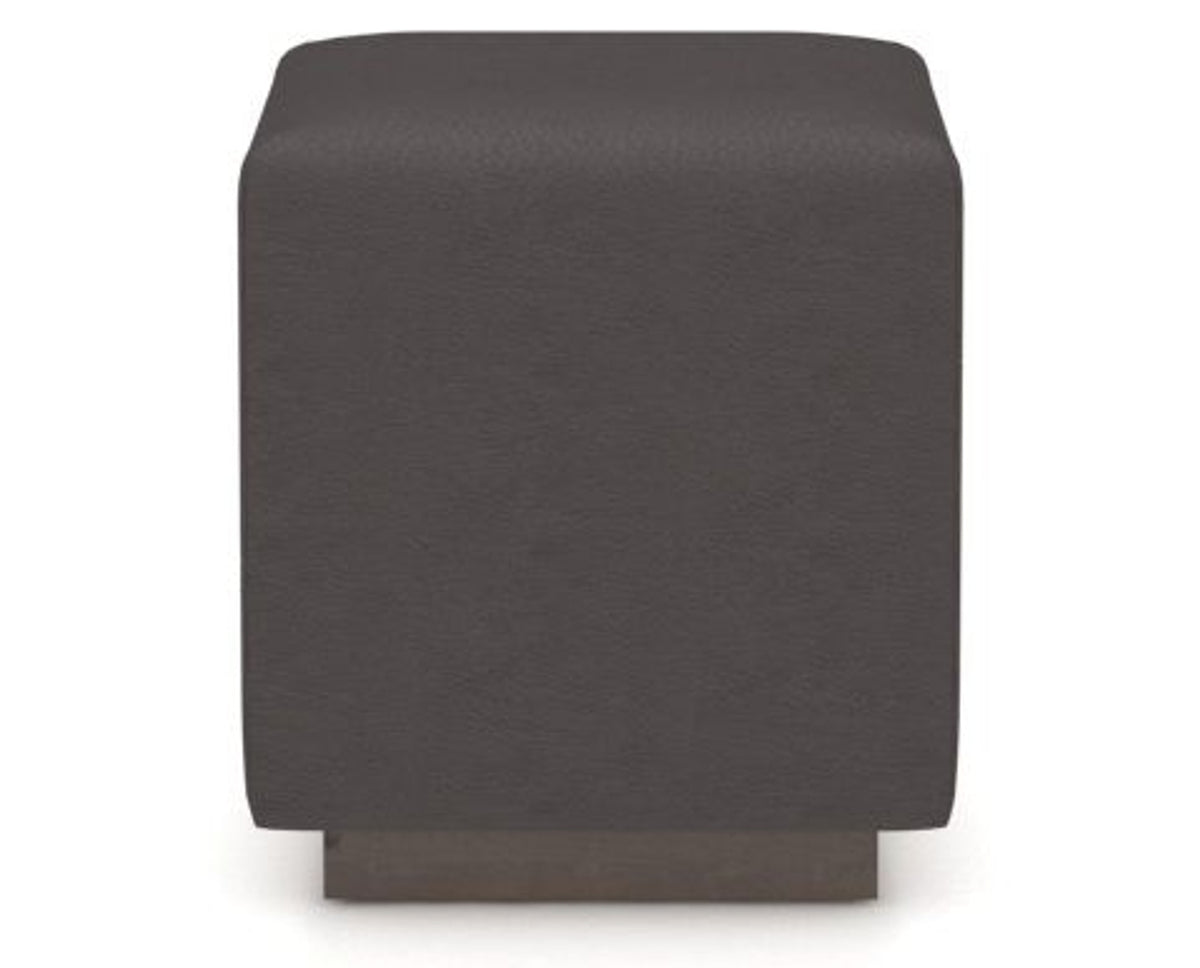 Canadel Loft Upholstered Bench 5169 in XU Faux Leather and 29 Hazelnut Washed, back view