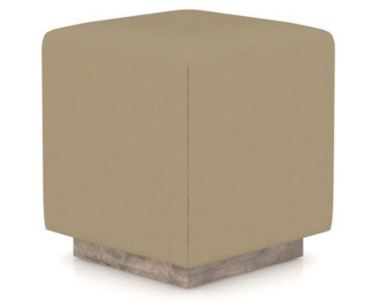 Canadel Loft Upholstered Bench 5169 in XY Faux Leather and 08 Shadow, three-quarter view