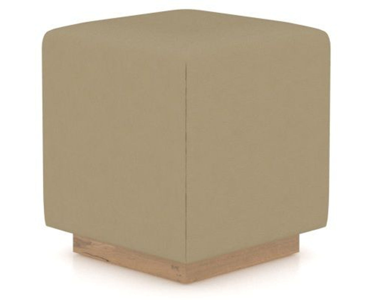 Canadel Loft Upholstered Bench 5169 in XY Faux Leather and 20 Caramel Washed, three-quarter view