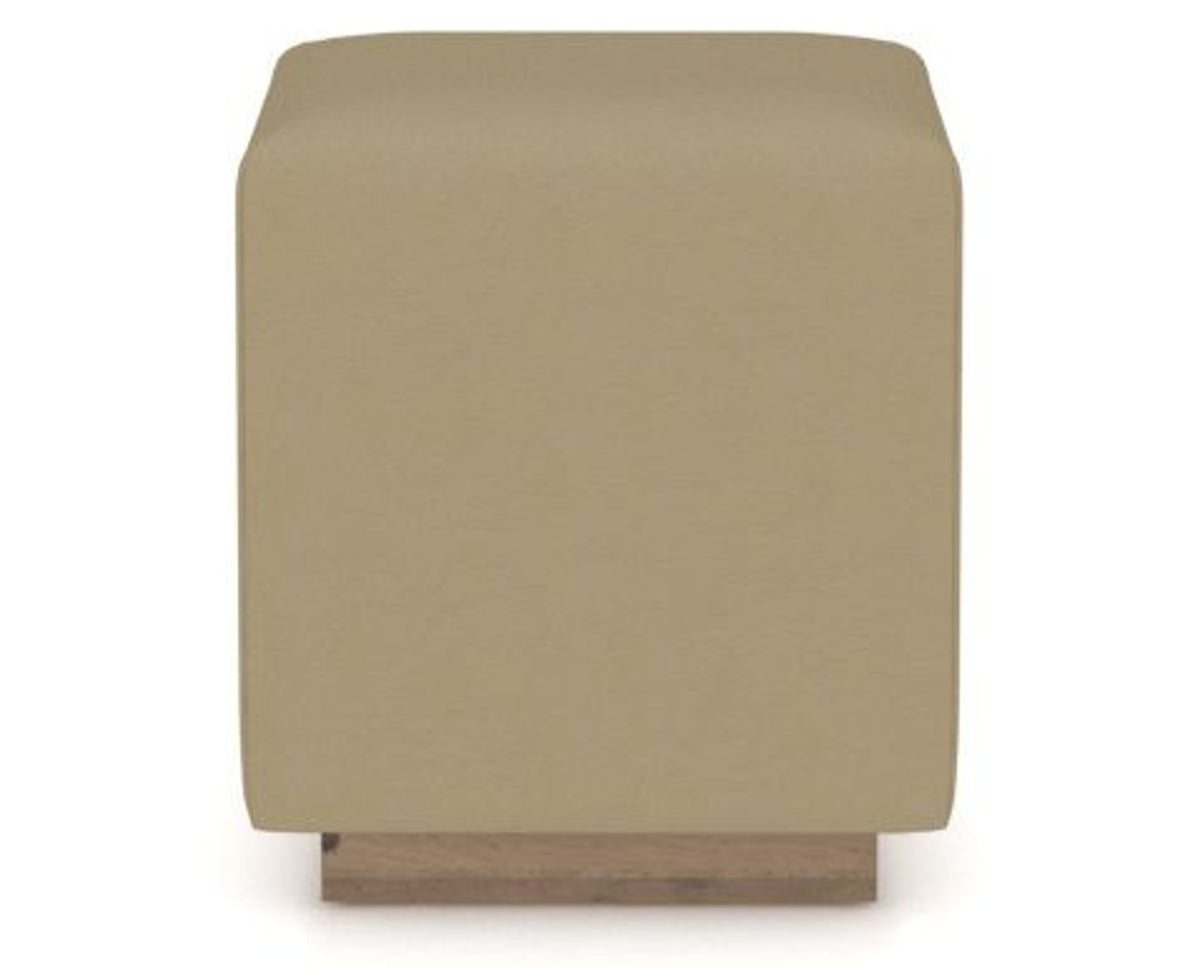Canadel Loft Upholstered Bench 5169 in XY Faux Leather and 25 Pecan Washed, back view