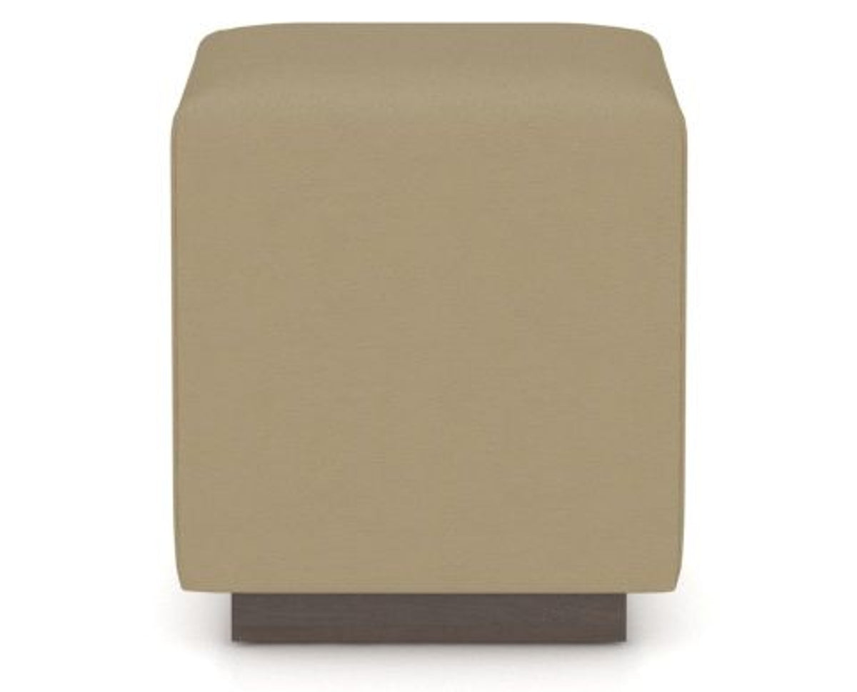 Canadel Loft Upholstered Bench 5169 in XY Faux Leather and 29 Hazelnut Washed, front view
