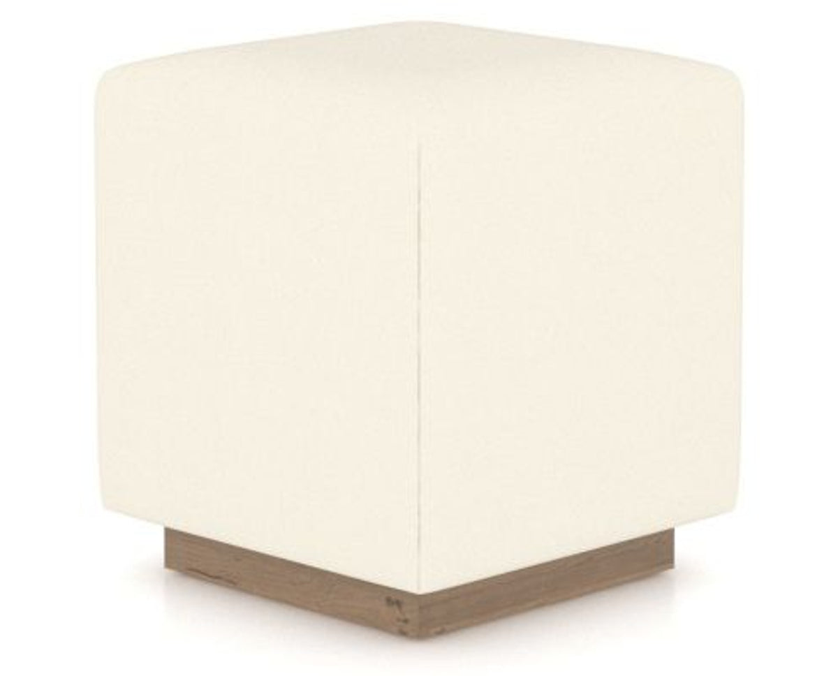 Canadel Loft Upholstered Bench 5169 in YJ Faux Leather and 25 Pecan Washed, three-quarter view