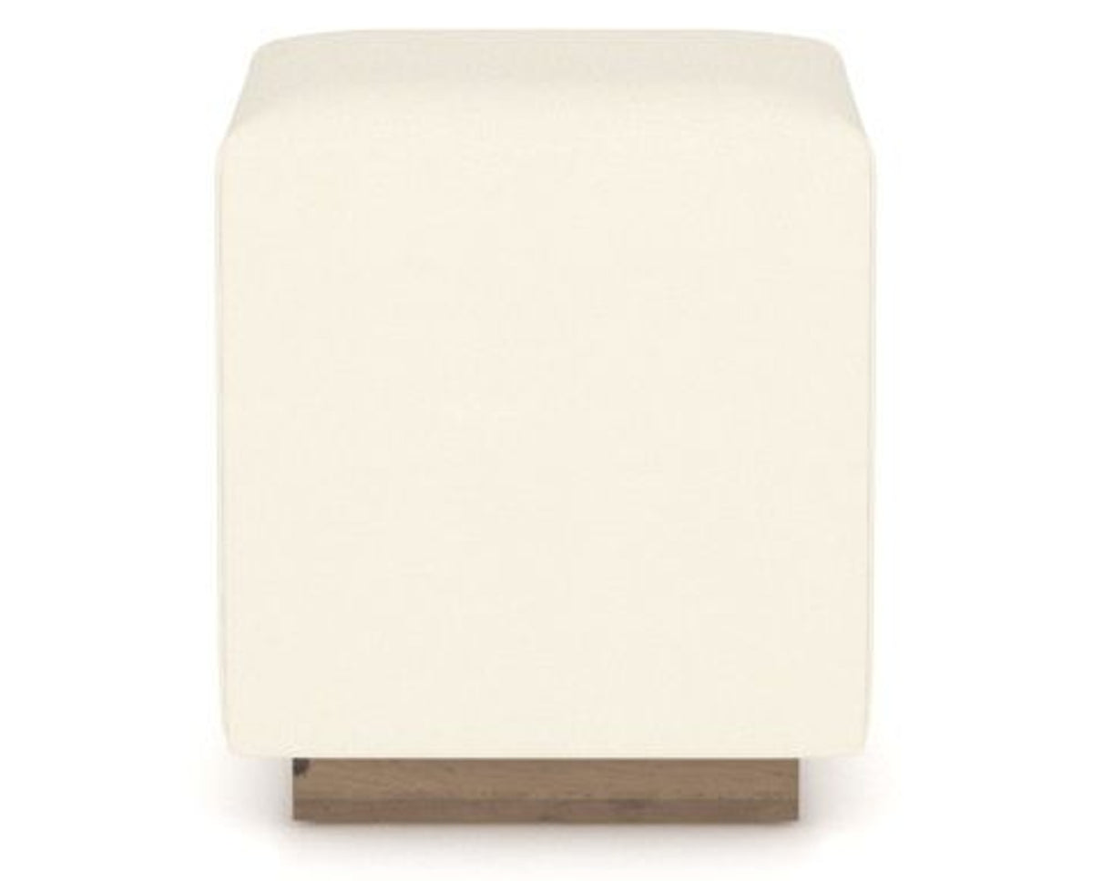 Canadel Loft Upholstered Bench 5169 in YJ Faux Leather and 25 Pecan Washed, back view