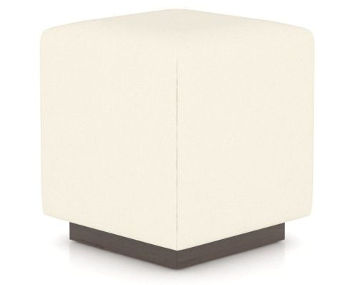 Canadel Loft Upholstered Bench 5169 in YJ Faux Leather and 29 Hazelnut Washed, three-quarter view