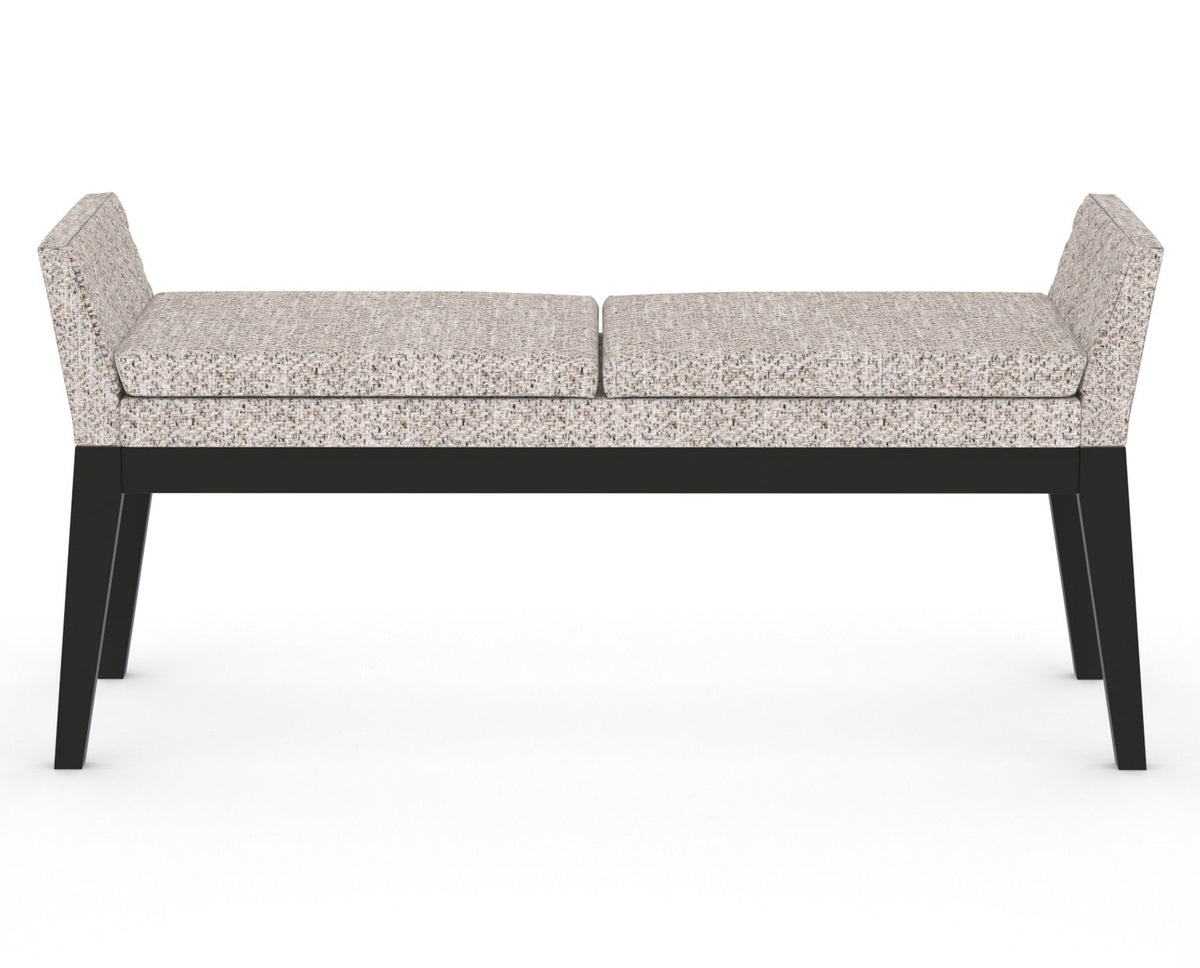 Canadel Downtown Upholstered Bench 5170 in FP Crypton® and 05 Peppercorn Washed, front view
