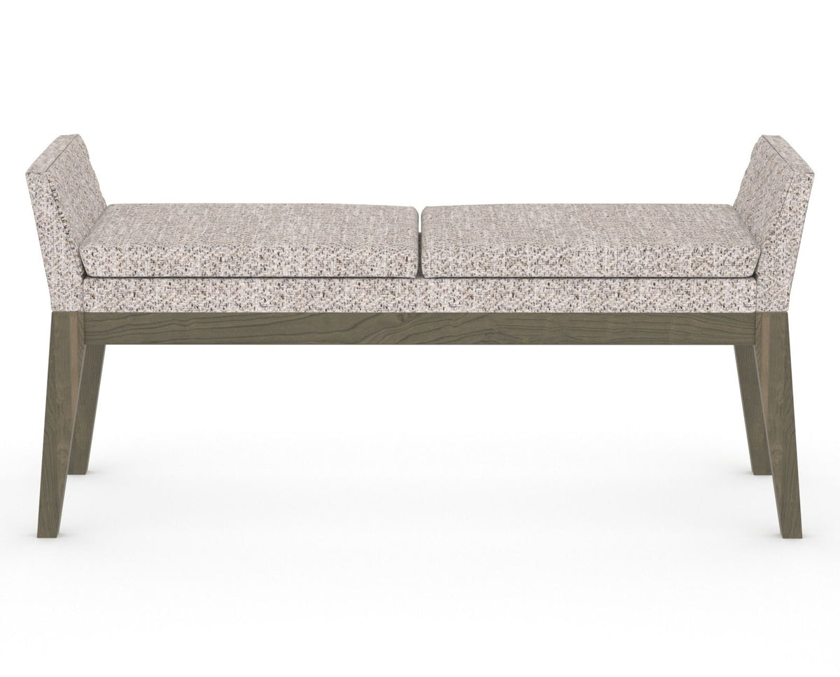 Canadel Downtown Upholstered Bench 5170 in FP Crypton® and 08 Shadow, front view