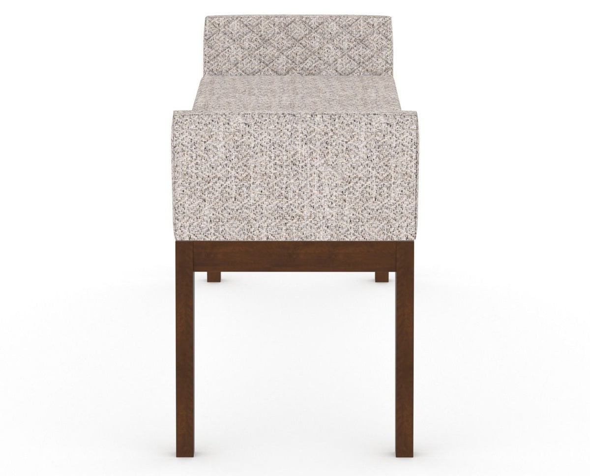 Canadel Downtown Upholstered Bench 5170 in FP Crypton® and 19 Cognac Washed, side view