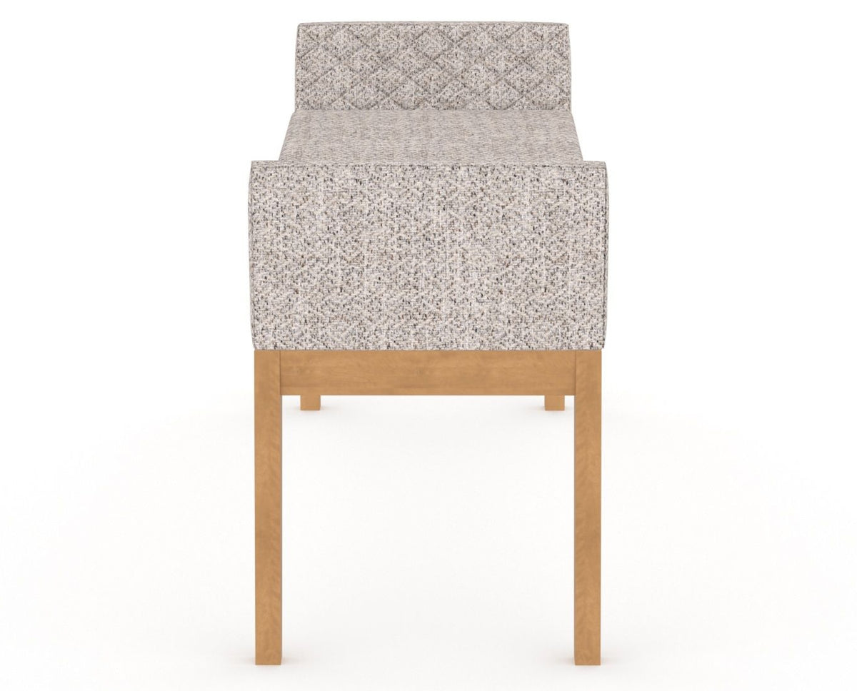 Canadel Downtown Upholstered Bench 5170 in FP Crypton® and 20 Caramel Washed, side view
