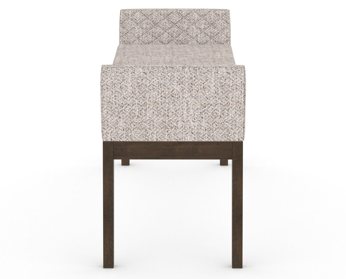 Canadel Downtown Upholstered Bench 5170 in FP Crypton® and 29 Hazelnut Washed, side view